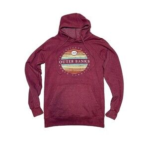 Outer Banks OBX Hoodie Burgundy Soft Cozy  Oversized Women’s Size Small